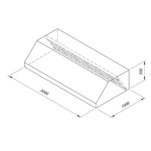 Filtreli Duvar Tipi Davlumbaz, 300x100 Cm