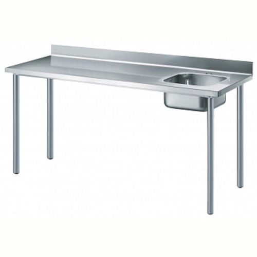 Professional Özel Şef Çalışma Tezgahı, Sırtlı, 1 Evye (sağda) - 1800 Mm TL1810DXEN