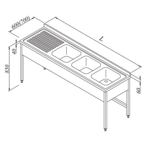 Evyeli Tezgah 3g/1d Sol 3 Perdeli 210x60 Cm