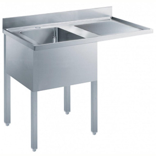 Professional Tek Evyeli Tezgah 600x500 Mm, Damlalığı Sağda - 1200 Mm NSBD1217R
