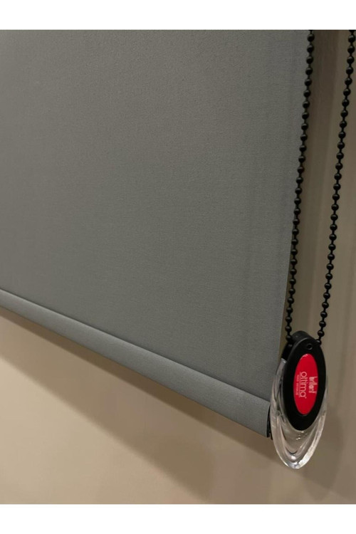 Mat Koyu Gri (Antrasit) Stor Perde Kalın Kumaş Alüminyum Kasa Boru