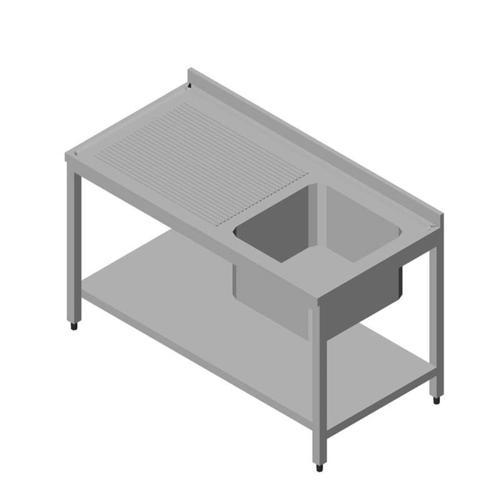 Evyeli Tezgah 1g/1d Sol 3 Perdeli Taban Raflı 140x70 Cm