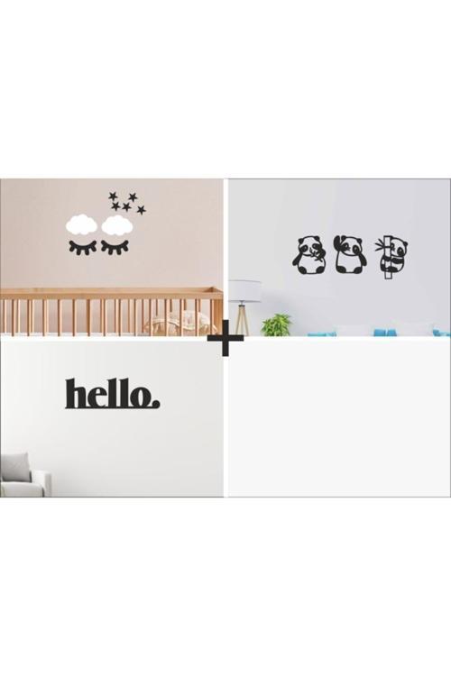 3'Lü Panda Uyku Zamanı Hello 3 Ürün 1 Arada