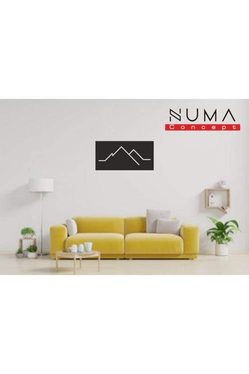 Mountaın Dağ Manzaralı Tablo Mdf Duvar Dekorasyon 50X24 Cm