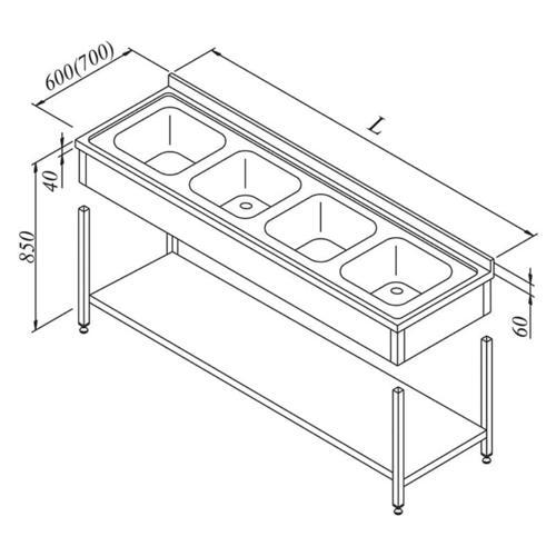 Evyeli Tezgahı 4g 3 Perdeli Demonte 190x60 Cm