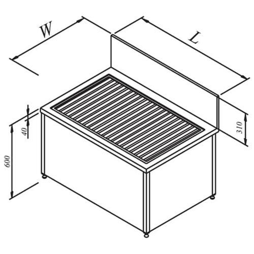 Kazan Yıkama Evyesi, 120x80 Cm