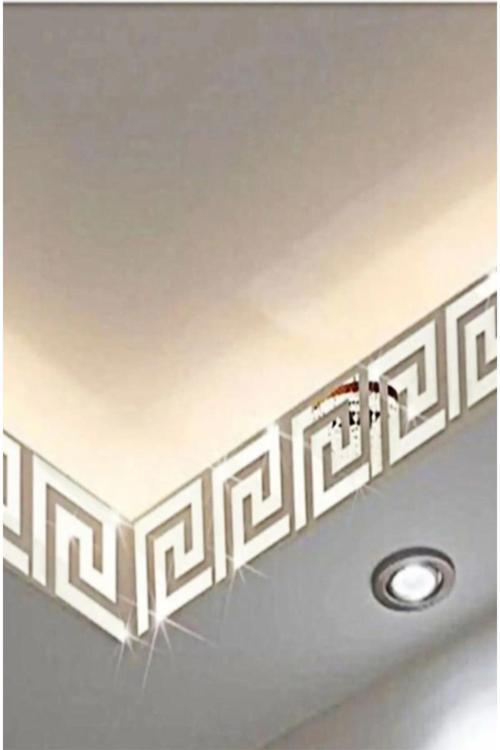 Labirent Bordür Ayna 30'Lu Gümüş Pleksi Her Biri 9X9 Cm Dekoratif Süs