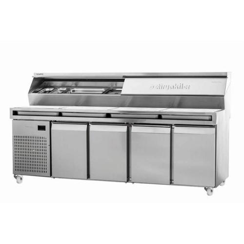 4 Kapılı Pizza Hazırlık Dolabı, 240x80 Cm