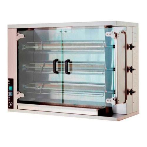 Gazlı Piliç Çevirme Makinesi, 3 Şiş, 12-15 Piliç Kapasitesi