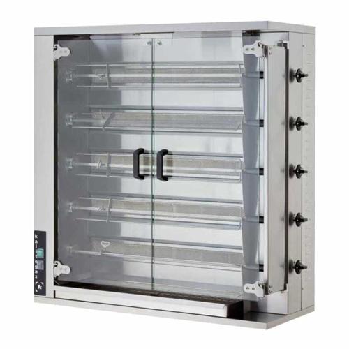 Gazlı Piliç Çevirme Makinesi, 5 Şiş, 20-25 Piliç Kapasitesi