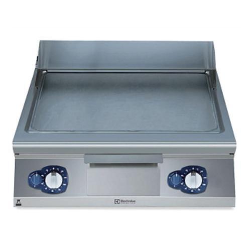 Professional Endüstriyel Gazlı Setüstü Izgara, Düz Fırçalanmış Krom Pleyli Pişirme Yüzeyi, Tam Modül, Eğimli, Termostatik Kontrol, Spatula - 800 Mm E7IIKAAOMEA