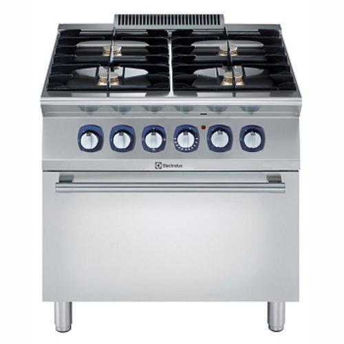 Endüstriyel 4 Açık Ateşli Gazlı Kuzine, Her Brulör 5,5 Kw, Elektrikli Fırın, Derinlik 730 Mm E7GCGH4CE0