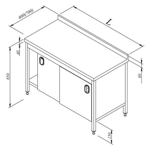 Çalışma Tezgahı Dolaplı 160x60 Cm