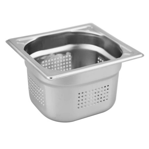 Köşe Desenli Delikli Gastronom Küvet, 15 Cm, Gnp 1/6