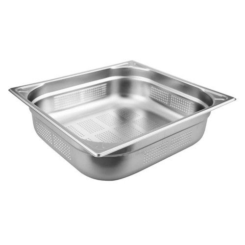 Köşe Desenli Delikli Gastronom Küvet, 6,5 Cm, Gnp 2/3
