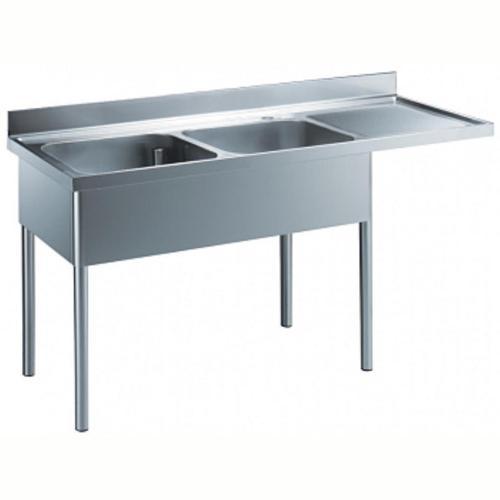 2 Evyeli Tezgah, Evyeleri 500x500x290 Mm, Damlalık Sağda - 1800 Mm LR2DSXPEP