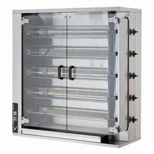 Elektrikli Piliç Çevirme Makinesi, 5 Şiş, 20-25 Piliç Kapasitesi