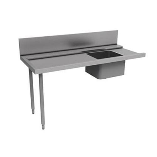 Bulaşık Giriş Tezgahı, Tek Evyeli (500x400 Mm), Giyotin Tip Bulaşık Makinesi İçin, Filtrelit, Soldan Sağa - 1800 Mm PTSBHT18L