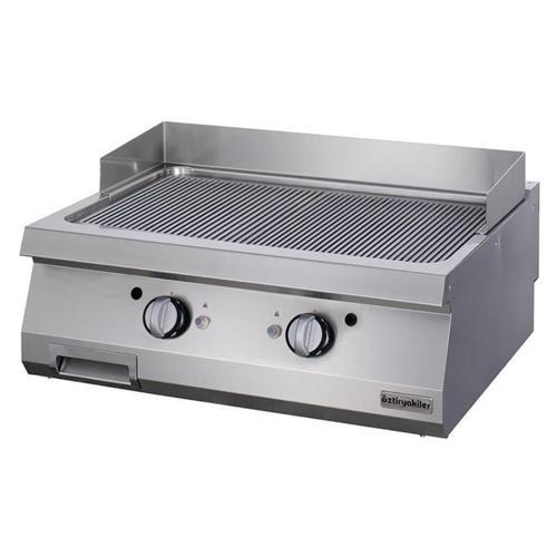 Gazlı Grill Plate, Oluklu, Sert Krom Kaplı, 80x90x30 Cm, Ogg 8090 N