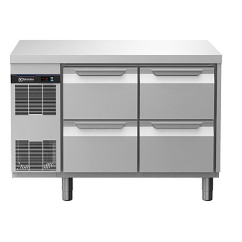 Professional Endüstriyel Tezgah Tipi Soğutucu, 4x½ Çekmeceli, -2°c+10°c, Aısı 304 (r290), Üst Tablasız EK2H7BB