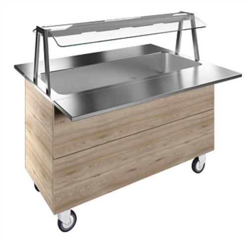 Lambalı Servis Rafı Ve Paslanmaz Çelik Tepsi Kaydırma, Y= 900 Mm F01H4AW04S