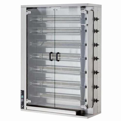 Gazlı Piliç Çevirme Makinesi, 7 Şiş, 28-35 Piliç Kapasitesi