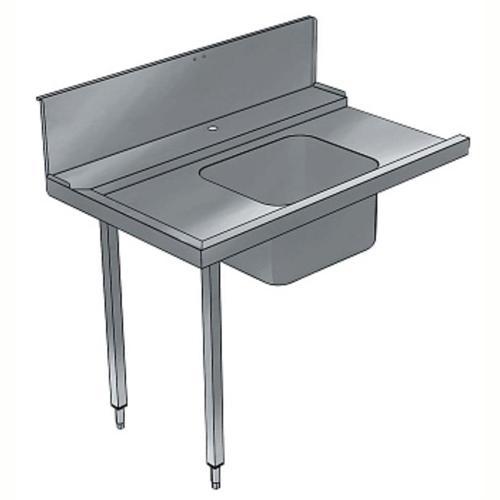 Bulaşık Giriş Tezgahı, Tek Evyeli (500x400 Mm), Giyotin Tip Bulaşık Makinesi İçin, 300 Mm Sırt, Soldan Sağa - 800 Mm BHHPTB08L