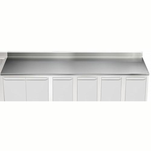 Üst Tabla, Sırtlı, 3700 Mm, 1,5 Mm Kalınlıkta Üst Tabla 18 Mm Kalınlığında Ses Sönümlendirici Malzeme Ve Ayrıca 2 Paslanmaz Kayıtla Güçlendirilmiştir - Modular Line TPLA37A