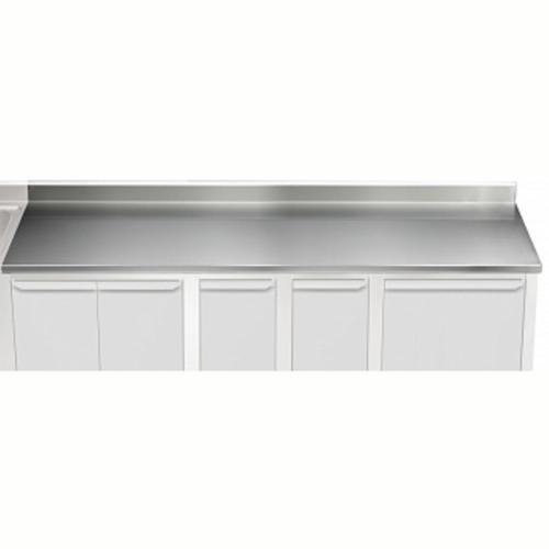Üst Tabla, Sırtlı, 3400 Mm, 1,5 Mm Kalınlıkta Üst Tabla 18 Mm Kalınlığında Ses Sönümlendirici Malzeme Ve Ayrıca 2 Paslanmaz Kayıtla Güçlendirilmiştir - Modular Line TPLA34A
