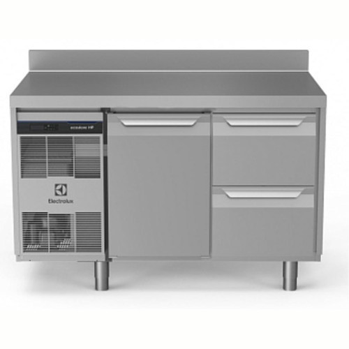 Professional Endüstriyel Soğutmalı Tezgah, Sırtlı, "heavy Duty", Aısı304, -2°/+10°c, Dijital, Tropikal - 290 Lt, 1 Kapılı + 2x½ Çekmeceli EH2H3AB