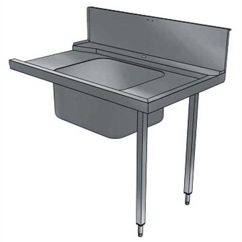 Bulaşık Giriş Tezgahı, Tek Evyeli (600x500 Mm), Giyotin Tip Bulaşık Makinesi İçin, 300 Mm Sırt, Sağdan Sola - 1200 Mm BHHPT6B12R