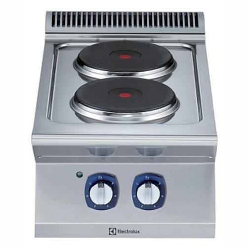 Endüstriyel 2 Yuvarlak Pleytli Set Üstü Elektrikli Ocak, Her Ocak 2,6 Kw, Derinlik 730 Mm - 400 Mm E7ECED2R00
