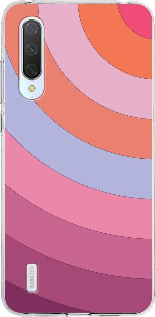 Xiaomi Mi 9 Lite Uyumlu Kapak Renk Cümbüşü Tasarımlı Şeffaf Silikon Kılıf