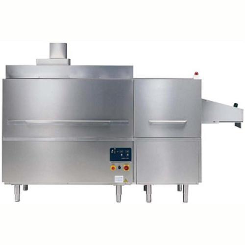 Tepsi Yıkama Makinesi, Kondenser Üniteli, Otomatik Start/stop, Kurutma Tüneli, Elektrik Isıtmalı, Soldan Sağa-1200 Tepsi/saat TW12ELCB