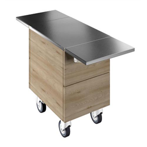 Tekerlekli, İki Adet Paslanmaz Çelik Tepsi Kaydırma, Y=900 Mm F00N1KW00S