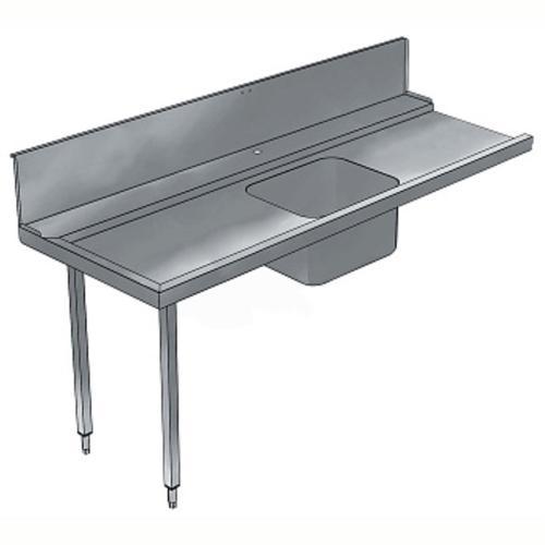 Bulaşık Giriş Tezgahı, Tek Evyeli (500x400 Mm), Giyotin Tip Bulaşık Makinesi İçin, 300 Mm Sırt, Soldan Sağa - 1800 Mm BHHPTB18L