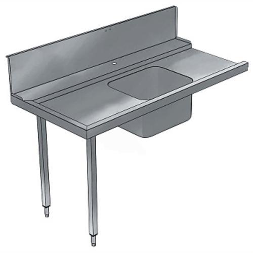 Bulaşık Giriş Tezgahı, Tek Evyeli (500x400 Mm), Giyotin Tip Bulaşık Makinesi İçin, 300 Mm Sırt, Soldan Sağa - 1200 Mm BHHPTB12L