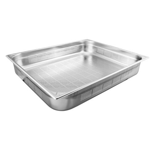 Köşe Desenli Delikli Gastronom Küvet, 15 Cm, Gnp 2/1