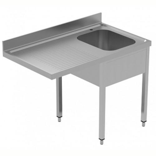 Tezgahaltı Bulaşık Makinesi Tezgahı, 1 Evye (500x500 Mm) & Sol Tarafta Süzdürme - 1200 Mm, Plus GLR1SSPE