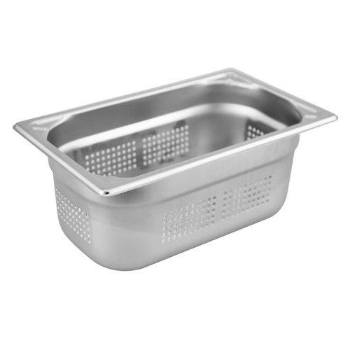Köşe Desenli Delikli Gastronom Küvet, 10 Cm, Gnp 1/4