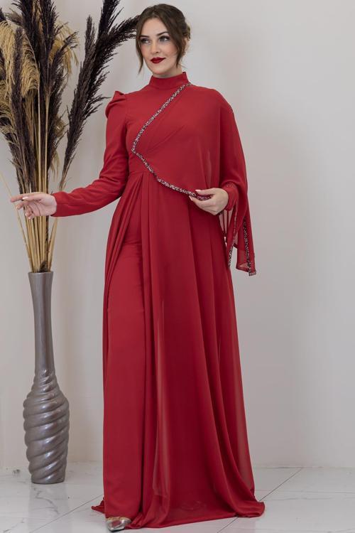 Ahenk Tesettür Tulum Kırmızı