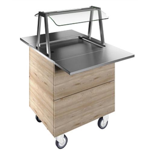 Aydınlatmalı Üst Raf Ve İki Adet Paslanmaz Çelik Tepsi Kaydırma, Y= 900 Mm F14C2AW02S