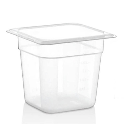 Polipropilen Gastronom Küvet, 1/6, 15 Cm