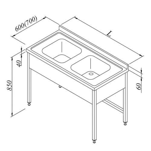 Evyeli Tezgah, 2g, 3 Perdeli, 140x60 Cm