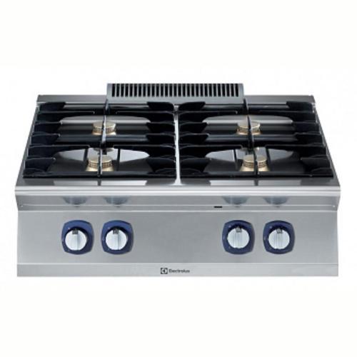 Endüstriyel 4 Açık Ateşli Gazlı Set Üstü Ocak, Her Brulör 5,5 Kw, Derinlik 730 Mm - 800 Mm E7GCGH4C00