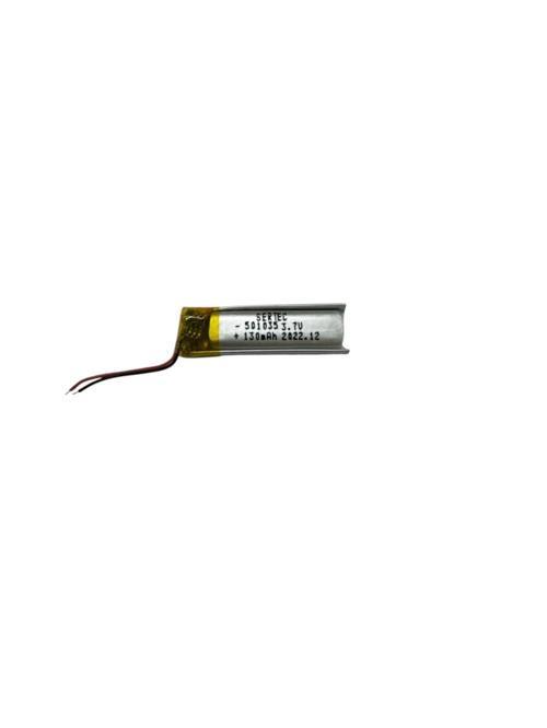 501035 3.7V 130mAh Li-Polymer Pil Devreli/1.5A