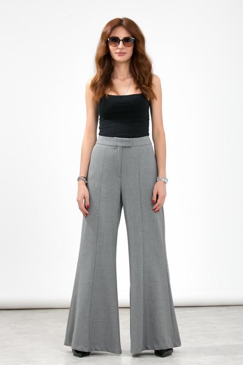 Kemer Dilli İspanyol Paça Dokuma Pantolon