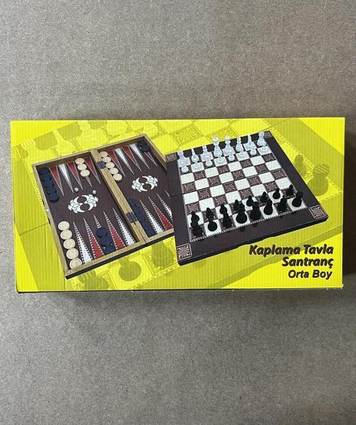 Orta Kaplama Tavla Ve Satranç Takımı