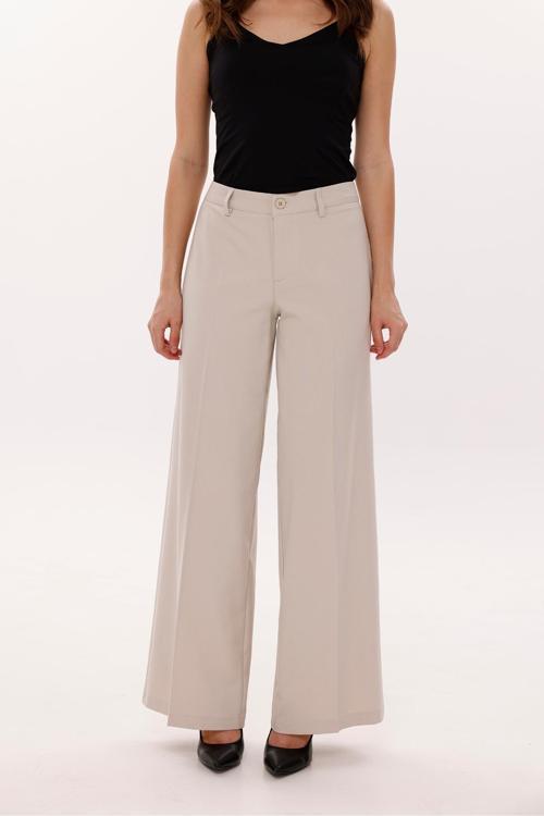 Önden Düğmelı Strıght Dikişli Palazo Pantolon