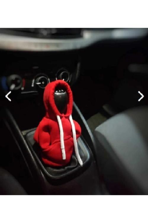 Vites Kılıfı Uyumlu Kapşonlu Sweatshirt Geçirmeli Vites Topuzu Kılıfı Kırmızı